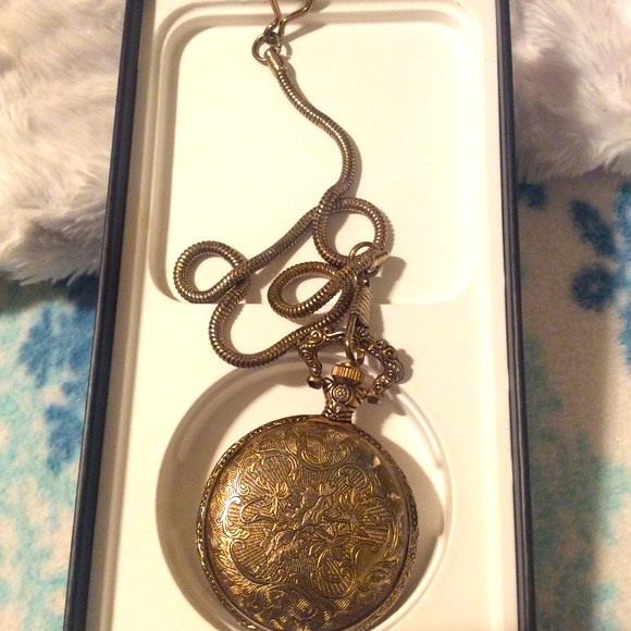 Pocket Watch Train needs battery Vtg SunAmerica unisex Pristine - Picture 10 of 11